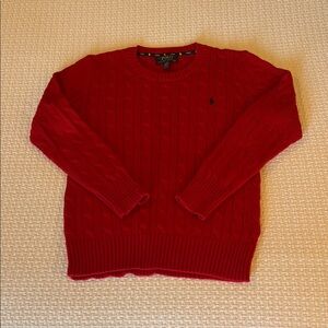 Boys Ralph Lauren Red Sweater Size Medium